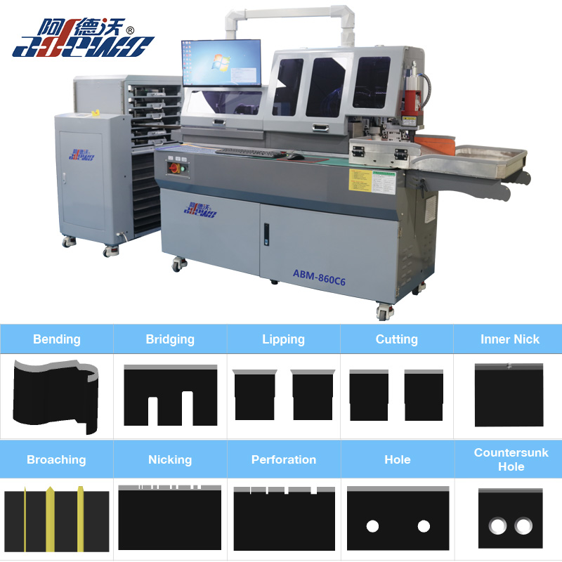 Blister mori secare fingunt auto bender cum countersunk foraminis